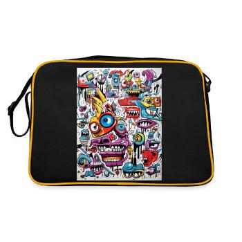 GNU Grafitti Abstract - Retro Bag - black/gold - Back