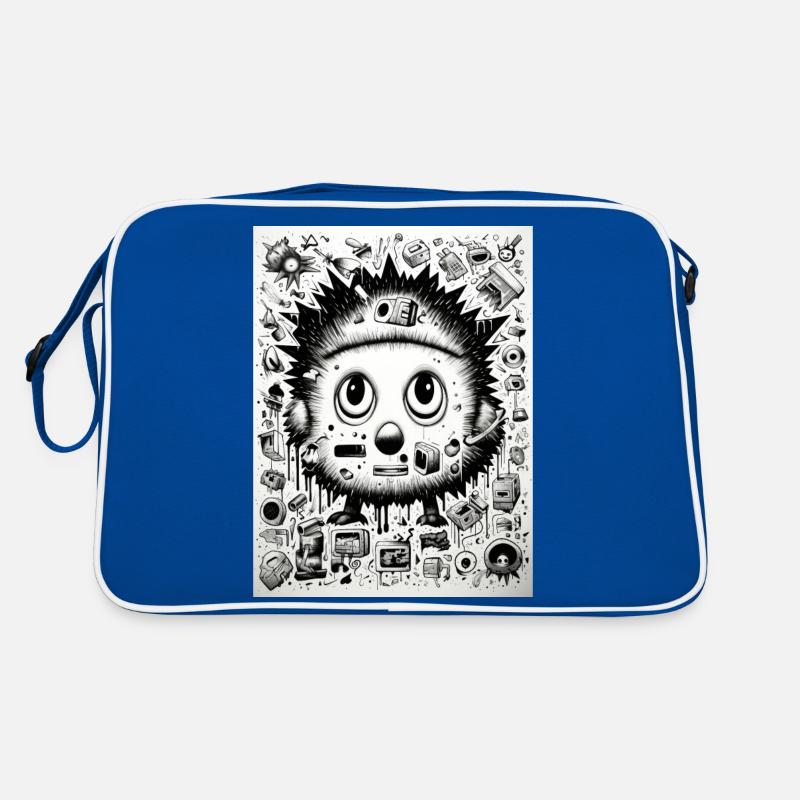 Hedgehog Graffiti Geometry Abstract Retro Bag