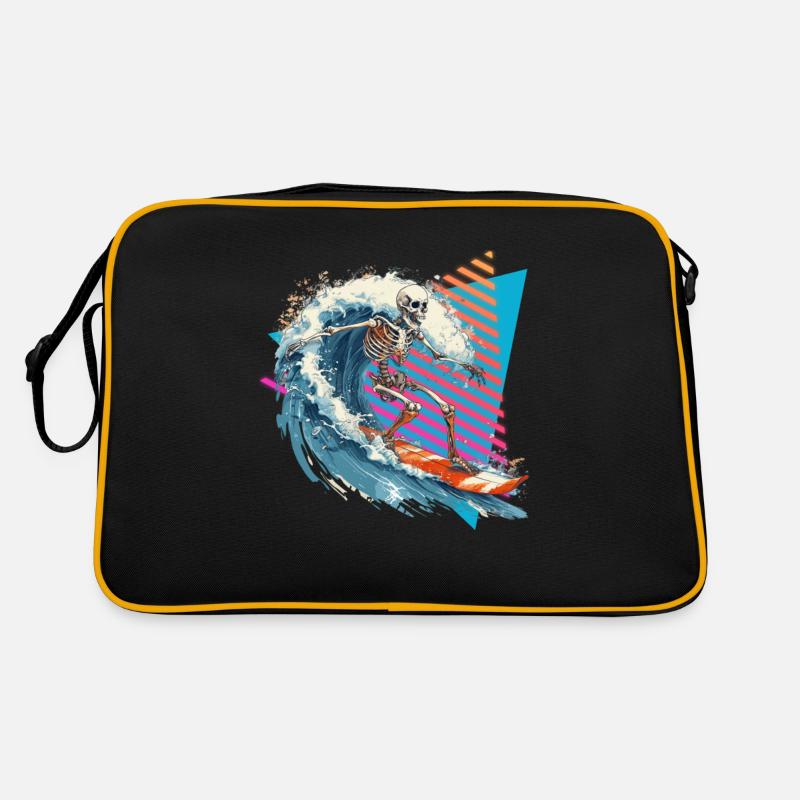 Skeleton Surfer 80s Retro Bag