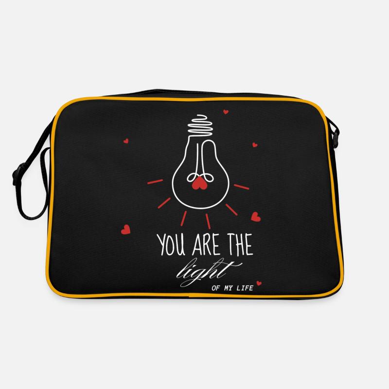 Du bist das Licht meiner Lebensliebe Retro Tasche