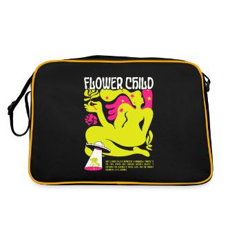 Blossoming Serenity Embrace Your Iner Flower Child - Retro Bag - black/gold - Back