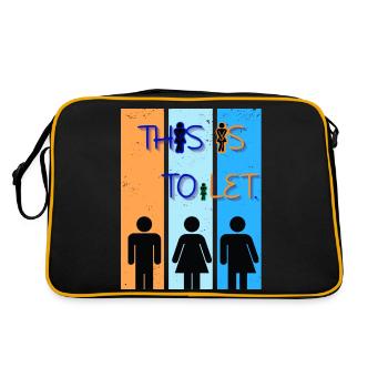 Das ist TOiLET - Retro Tasche - Schwarz/Gold - Hinten