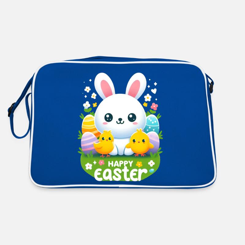 Joyeux lapin de Pâques Sac Retro