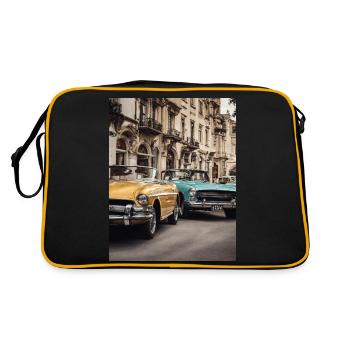 Oldtimer - Retro Tasche - Schwarz/Gold - Hinten