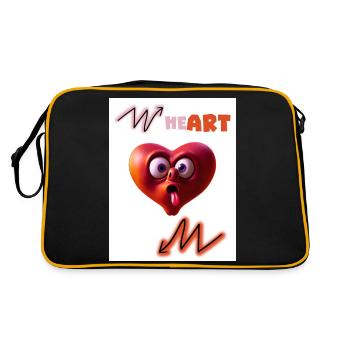 Heart. He art. On. - Retro Bag - black/gold - Back