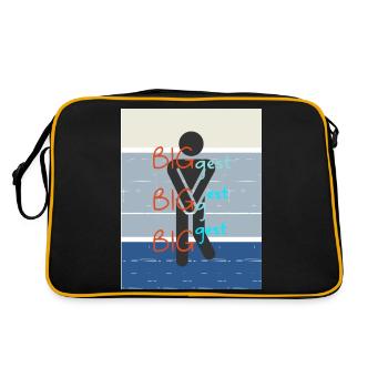Biggest. The biggest of the biggest. - Retro Bag - black/gold - Back