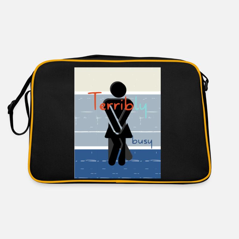 Monströs schrecklich beschäftigt. Retro Tasche