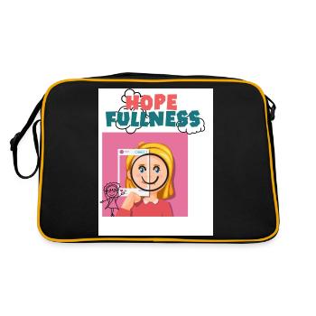 Hope fullness. Full of hope. Hope. - Retro Bag - black/gold - Back