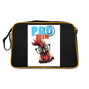 Protein. Protein. Chicken. Poultry. - Retro Bag - black/gold - Back