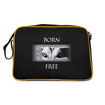 Né pour être libre. - Sac Retro - noir/or - Dos