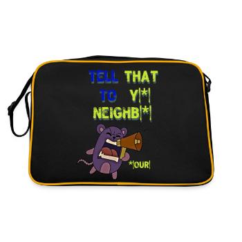 Tell that to your neighbour! Tell your neighbor that! - Retro Bag - black/gold - Back