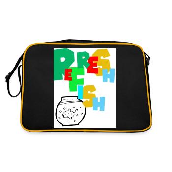 Refresh Fish. Refreshing the fish. - Retro Bag - black/gold - Back