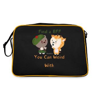 Giraffe and Scot shirts BFF - Retro Bag - black/gold - Back