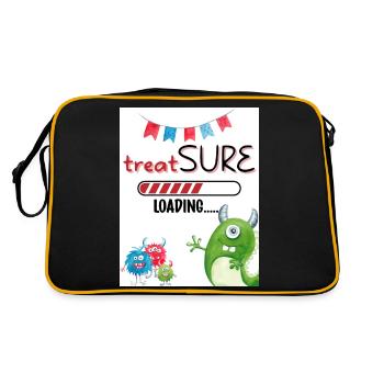 Behandlung. Fest. - Retro Tasche - Schwarz/Gold - Hinten
