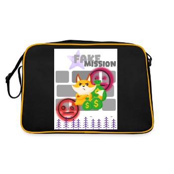 Fake mission. Bank robbery. - Retro Bag - black/gold - Back