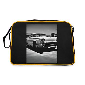 Car Love Black White - Retro Bag - black/gold - Back