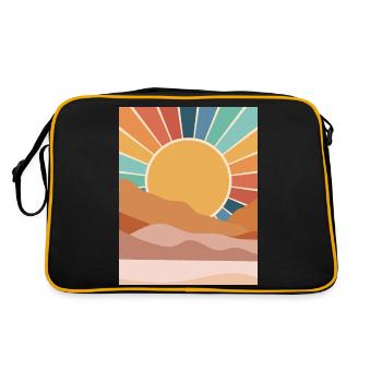 Desert Sunset - Retro Bag - black/gold - Back