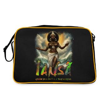 Iansã - Retro Tasche - Schwarz/Gold - Hinten