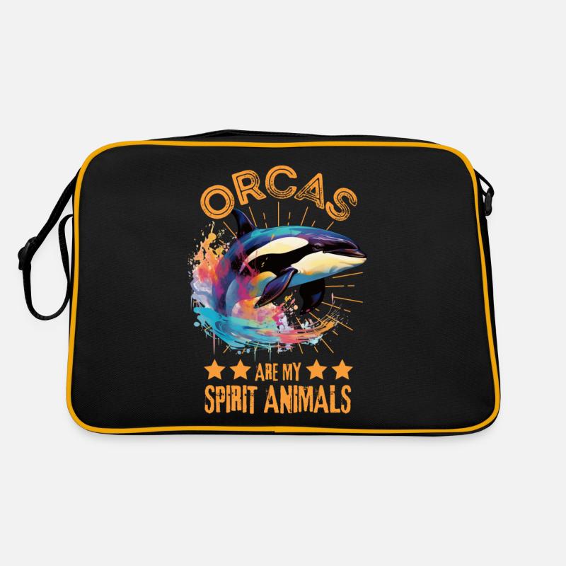 Bunter Schwertwal Orca Retro Tasche