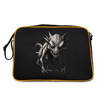 Chupacabra / Sucking Creature / Monster /Spain - Retro Bag - black/gold - Back