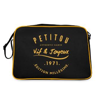 « Petitou 1971 » - Sac Retro - noir/or - Dos