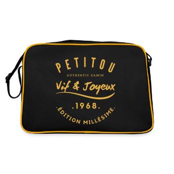 "Petitou 1968" - Sac Retro - noir/or - Dos