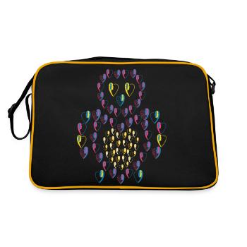 Bébé hibou d'amour. - Sac Retro - noir/or - Dos