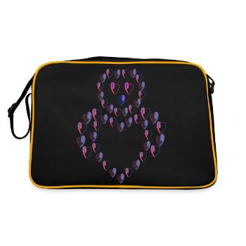 Abeille en coeur . - Sac Retro - noir/or - Dos