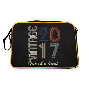 7e anniversaire 2017 - idée cadeau rétro Vintage - Sac Retro - noir/or - Dos