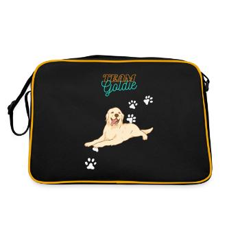 Équipe Goldie (Golden Retriever) - Sac Retro - noir/or - Dos