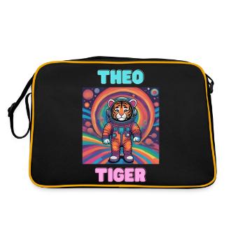 Theo Tiger - Retro Bag - black/gold - Back