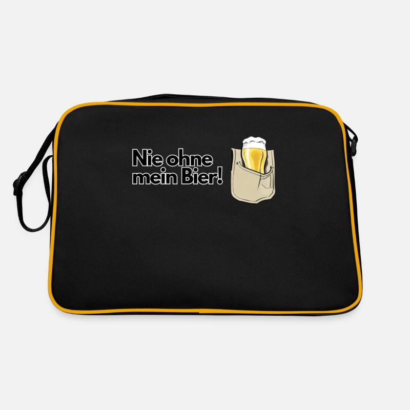 Nie ohne mein Bier Retro Tasche