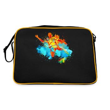 Paint Splash Football Football Top pour enfants enfants - Sac Retro - noir/or - Dos