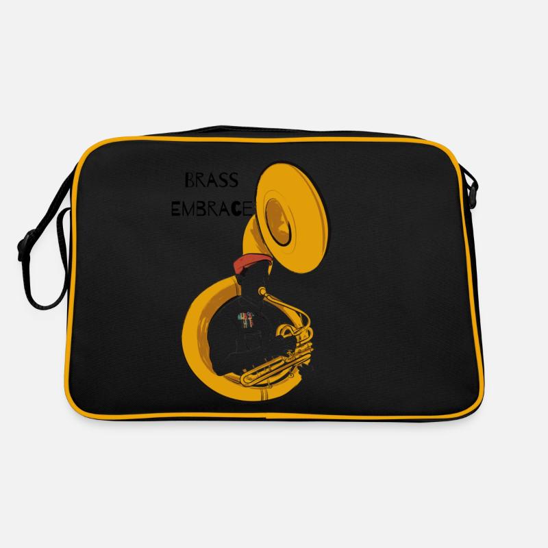 Brass Embrace - Retro Tasche - Schwarz/Gold