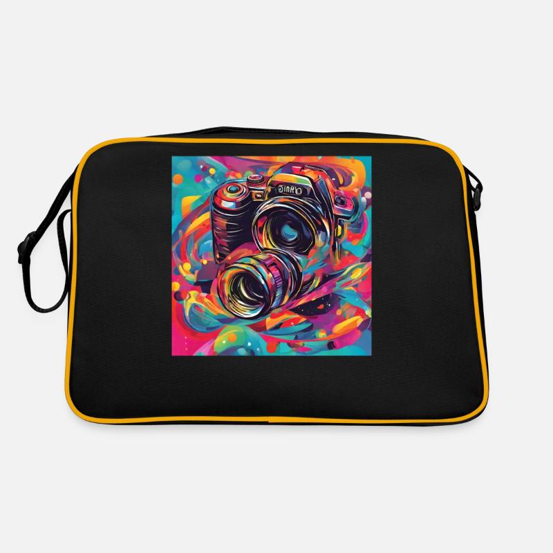 Camera Colorful - Retro Bag - black/gold