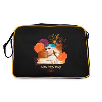 Seulement de bonnes vibrations - des vibrations - Sac Retro - noir/or - Dos