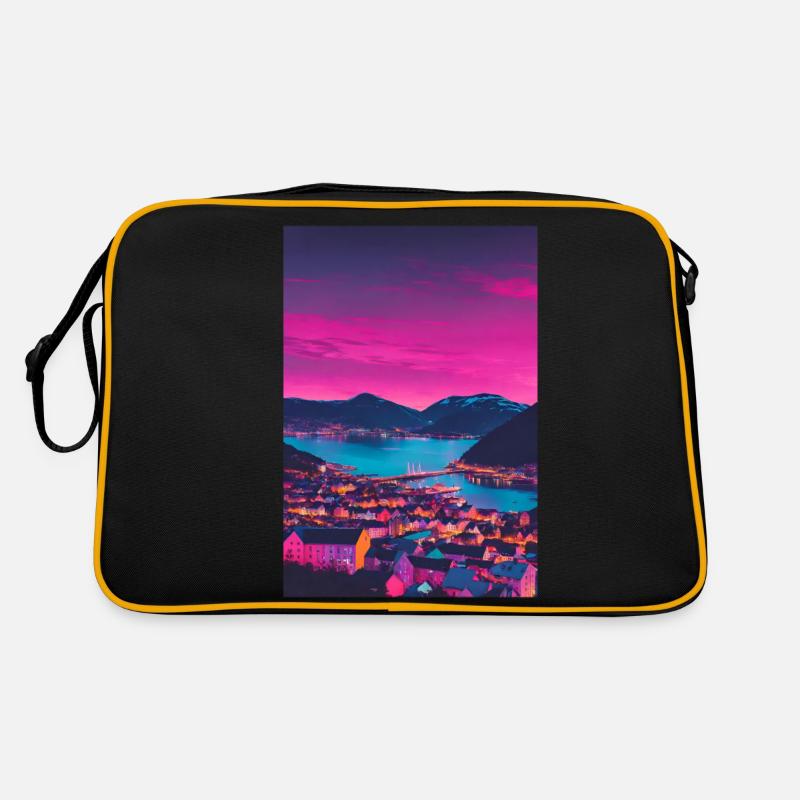 City in the sunset Retro Bag