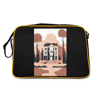 Haus - Retro Tasche - Schwarz/Gold - Hinten