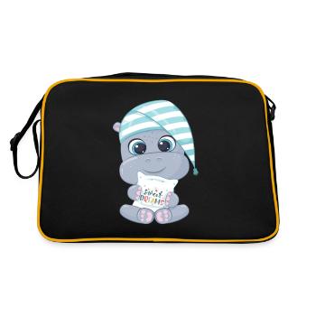 Éléphant endormi - Sac Retro - noir/or - Dos