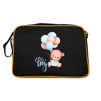 Its a boy - Retro Tasche - Schwarz/Gold - Hinten