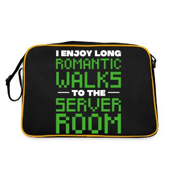 J’aime les promenades romantiques jusqu’à la salle des serveurs - Sac Retro - noir/or - Dos