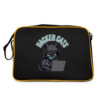 Hacker cats - Retro Bag - black/gold - Back