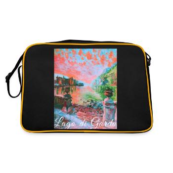 Lago di garda,Lac de Garde,lac,paysage - Sac Retro - noir/or - Dos