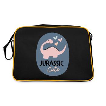 Cute dino - Retro Bag - black/gold - Back