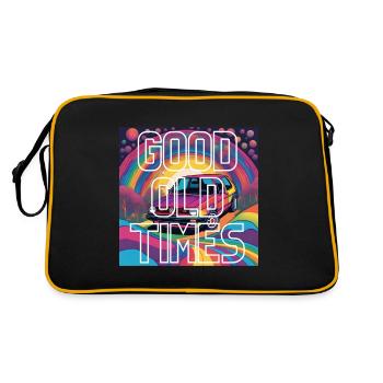 Good old Times - Retro Tasche - Schwarz/Gold - Hinten
