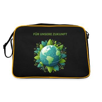 Climate Protection Earth - Retro Bag - black/gold - Back