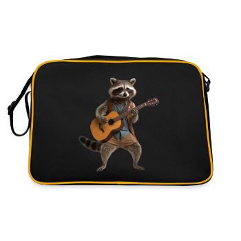 Raccoon Guitar - Retro Bag - black/gold - Back