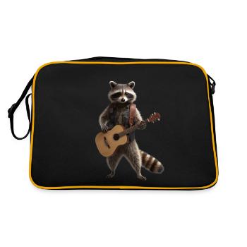 Raccoon Guitar - Retro Bag - black/gold - Back