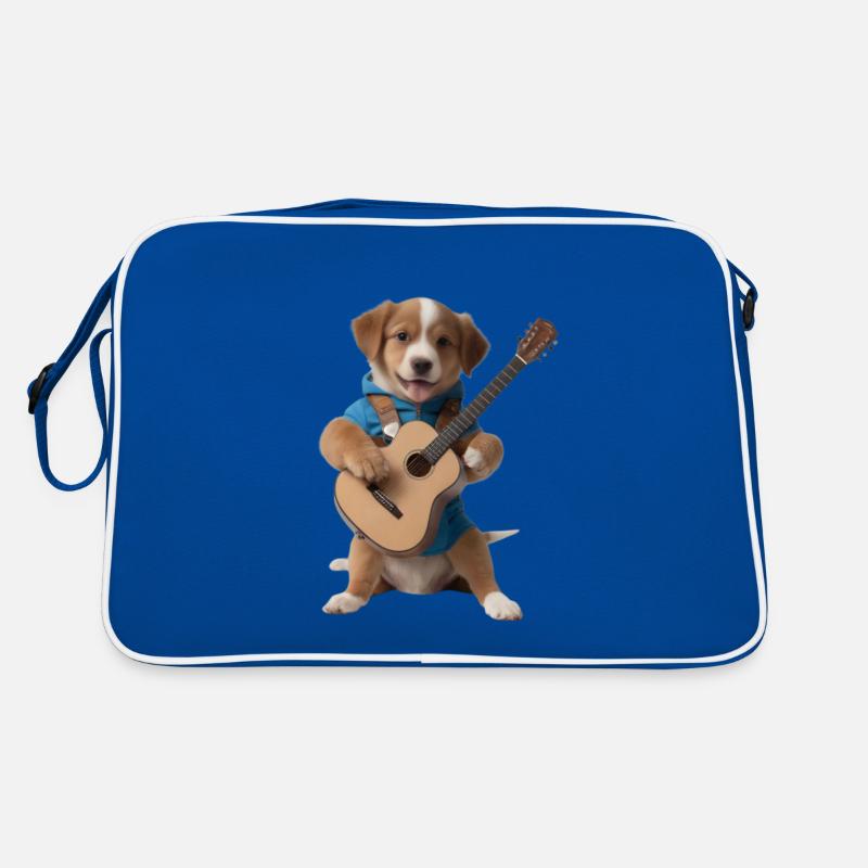 chiot chien guitare Sac Retro