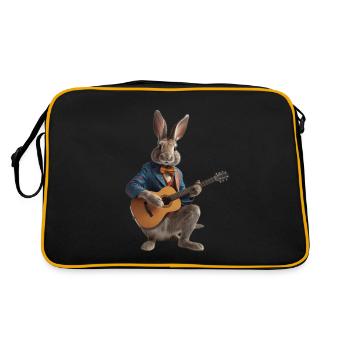 lapin lievre guitare - Sac Retro - noir/or - Dos